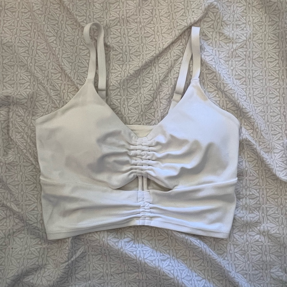 White Athleta Sports Bra